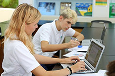 Two students from the Diploma Years Programme at Codrington School in Barbados
